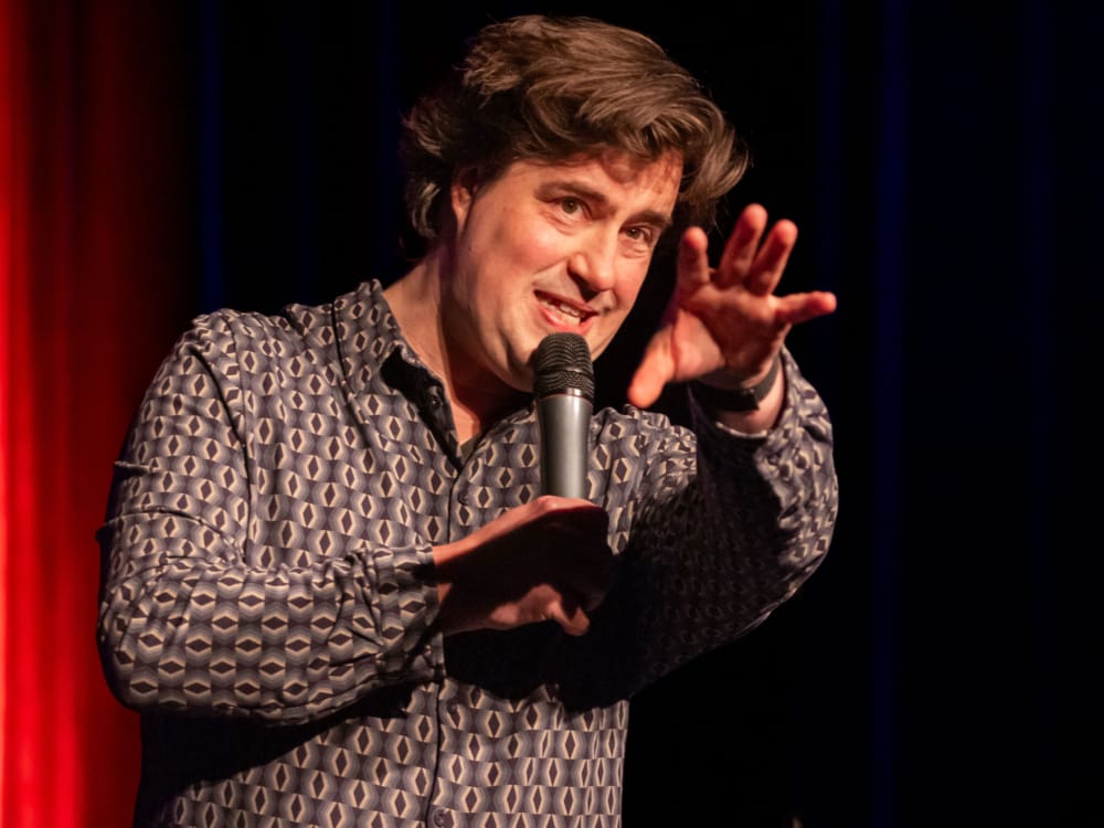 De quizmaster: Presentator Jan Gipman